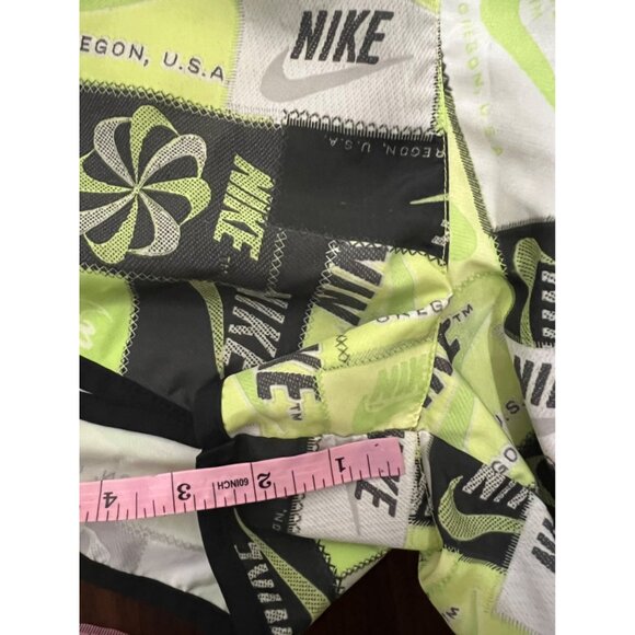 Nike Athletic Running Shorts Green Black Logo Lined Activewear Athleisure Small - Picture 10 of 10